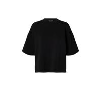 SELECTED WOMEN Damen Slfoversized Tenny Tee Noos, Black, S