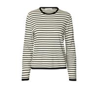 SELECTED WOMEN Damen Slfthea Ls Knit Merino STRI O-Neck Noos, Black, M
