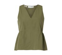 selected women - SLFBLAIR SL V-NECK PEPLUM TOP NOOS Deep Lichen Green - Gr. - 38