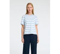 Selected Essential Striped Boxy Kurzarm-t-shirt (Herstellerartikelnummer: 16087918-CashmereBlue/BrightWhite/Wide-S)