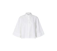 SELECTED WOMEN - SLFESTER RELAXED 3/4 CROPPED SHIRT B Bright White - Gr. - 40