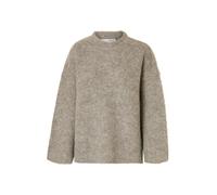 SELECTED WOMEN - SLFGABRIELLA LS KNIT NEW O-NECK NOOS steel gray - Gr. - S