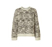Selected Femme Relaxed Fit Strickpullover aus Baumwoll-Woll-Mix Modell 'LINDSAY' in Offwhite, Größe L