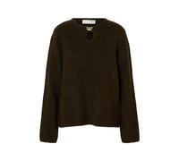 SELECTED WOMEN - SLFLULU BRUSHED LS KNIT KEYHOLE O-NECK - Gr. - M