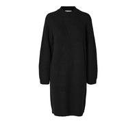 selected women - SLFLULU LS HIGH NECK KNIT DRESS Black - Gr. - M