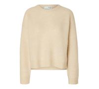 SELECTED WOMEN - SLFSIA RAS LS KNIT NEW O-NECK NOOS birch - Gr. - XL