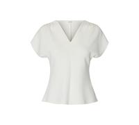 selected women - SLFTENNY SS V-NECK GATHERED TOP NOOS Snow White - Gr. - M