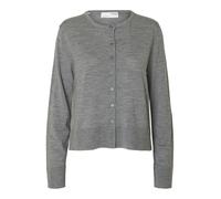 SELECTED WOMEN - SLFTHEA LS KNIT MERINO CARDIGAN NOOS medium grey melange - Gr. - L
