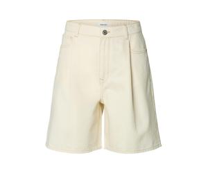 selected women - SLFWIDE TENNA HW DENIM SHORTS Egret - Gr. - 40