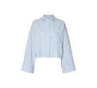 selected women - SLWASTHA LS CROPPED BOXY SHIRT NOOS Cashmere Blue - Gr. - 42