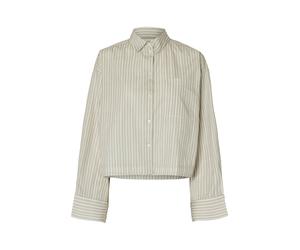 SELECTED WOMEN - SLWASTHA LS CROPPED BOXY SHIRT NOOS Pure Cashmere - Gr. - 38