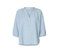 selected women - SLWCLEO-ALBERTA LINEN BLEND SHIRT NOOS Dusty Blue - Gr. - 34