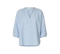 selected women - SLWCLEO-ALBERTA LINEN BLEND SHIRT NOOS Dusty Blue - Gr. - 38