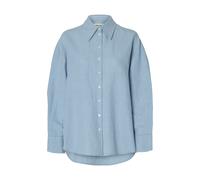 selected women - SLWCLEO OVERSIZE LINEN BLEND SHIRT NOOS Dusty Blue - Gr. - 38