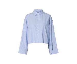 selected women - SLWDANNIE LS CROPPED BOXY SHIRT NOOS Dark Sapphire - Gr. - 36