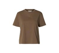 SELECTED WOMEN - SLWESSENTIAL SS BOXY TEE NOOS Chocolate Chip - Gr. - XL