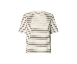selected women - SLWESSENTIAL SS STRIPED BOXY TEE NOOS - Gr. - XS
