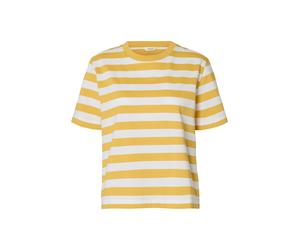 selected women - SLWESSENTIAL SS STRIPED BOXY TEE NOOS - Gr. - XS