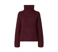 selected women - SLWGABRIELLA LS KNIT HIGH NECK NOOS Tawny Port - Gr. - M