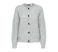 SELECTED WOMEN - SLWLULU LS KNIT SHORT CARDIGAN NOOS Light Grey Melange - Gr. - XXL