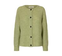 Selected Strickjacke LULU – Regular Fit, Woll‑Mix mit Alpaka – Schilf Größe L