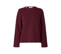 selected women - SLWLULU NEW LS KNIT O-NECK NOOS Tawny Port - Gr. - L