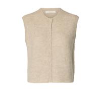 SELECTED WOMEN - SLWLULU SL BUTTON O-NECK VEST NOOS Birch - Gr. - XS