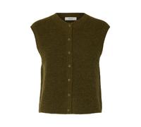 selected women - SLWLULU SL BUTTON O-NECK VEST NOOS Braun - Gr. - M