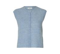 selected women - SLWLULU SL BUTTON O-NECK VEST NOOS Cashmere Blue - Gr. - L