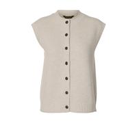 selected women - SLWNATHIA DOMESTIC WOOL KNIT VEST Silver Birch - Gr. - S