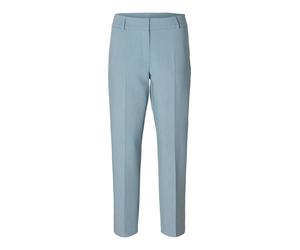 SELECTED WOMEN - SLWRITA-RIA MW CROPPED PANT MEL NOOS Dusty Blue - Gr. - 38