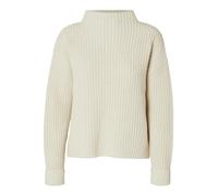 Selected Femme Regular Fit Strickpullover aus Baumwoll-Mix Modell 'SELMA' in Beige, Größe S