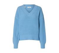 selected women - SLWSELMA SUS LS KNIT V-NECK Blissful Blue - Gr. - XL