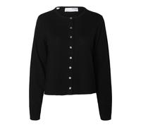 SELECTED WOMEN - SLWTHEA LS KNIT MERINO CARDIGAN NOOS Black - Gr. - XS