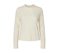 selected women - SLWTHEA LS KNIT MERINO O-NECK NOOS Egret - Gr. - M