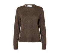 SELECTED WOMEN - SLWTHEA LS KNIT MERINO O-NECK NOOS - Gr. - S