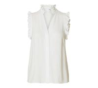 SELECTED WOMEN - SLWVIVA SL SUN RUFFLE TOP NOOS Snow White - Gr. - 34