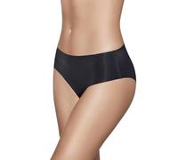 Selene, Damen-Slip mit mittlerer Taille, Seideneffekt, nahtlos, Kollektion 502, Schwarz, 42