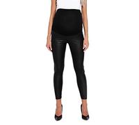 Selente Mummy Love Damen lange Umstandshose / Umstandsleggins / Umstandstreggins (made in EU) für die Schwangerschaft, Leggins Schwarz Lederoptik, S-M