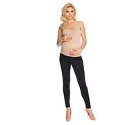 Selente Mummy Love Damen Lange Umstandshose/Umstandsleggins/Umstandstreggins (Made in EU) für die Schwangerschaft, Treggins Schwarz, L-XL