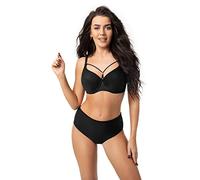 Selente My Secret Damen D8051 moderner Bikini mit Bügel-Top in großen Größen (Made in EU), Schwarz mit Schnürung, Gr. 80C/Slip 40