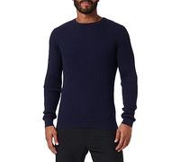 SELETED HOMME Herren SLHBERG Cable Crew Neck NOOS Pullover, Navy Blazer/Detail:Melange, Small