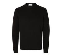SELETED HOMME Herren SLHDANE LS Knit Structure Crew Neck NOOS Strickpullover, Black, L
