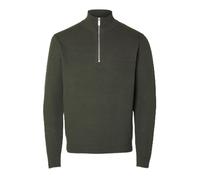 SELETED HOMME Herren SLHDANE LS Knit Structure Half Zip NOOS Pullover, Forest Night, XX-Large