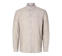 SELETED HOMME Herren Slhregkylian-Linen Shirt Classic Noos Langarmhemd, Vetiver, L EU