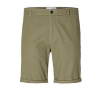 Slim Fit Bermudas in unifarbenem Design Modell 'LUTON' M men Oliv