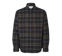 SELETED HOMME Herren SLHSLIMOWEN-Flannel Shirt LS NOOS Hemd, Black/Checks:Morel, M