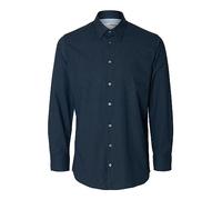 SELETED HOMME Herren SLHSLIMSOHO-Detail Shirt LS NOOS Hemd, Navy Blazer/AOP:AOP, XL