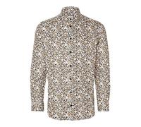 SELECTED HOMME Slim Fit Freizeithemd mit Allover-Muster Modell 'ETHAN' in Mittelbraun, Größe S