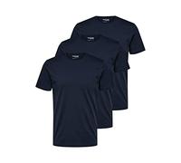 SELETED HOMME Men's SLHAXEL SS O-Neck Tee W 3 Pack NOOS T-Shirt, Navy Blazer, XL